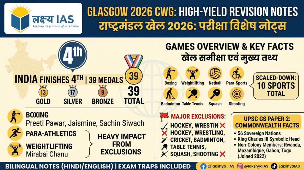 Commonwealth Games 2026 UPSC Lakshya IAS Commonwealth Games 2026 UPSC Lakshya IAS